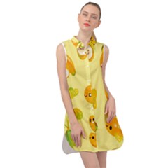 Banana Cichlid Sleeveless Shirt Dress by artworkshop