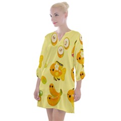 Banana Cichlid Open Neck Shift Dress by artworkshop