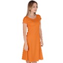 Orange Classic Short Sleeve Dress View3