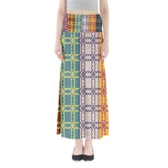 Grungy Vintage Patterns Full Length Maxi Skirt by artworkshop