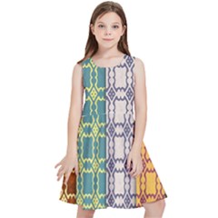 Grungy Vintage Patterns Kids  Skater Dress by artworkshop