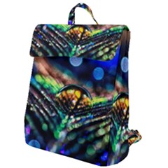 Peacock Feather Drop Flap Top Backpack by artworkshop