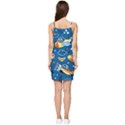 Seamless-pattern-with-nice-planes-cartoon Summer Tie Front Dress View2