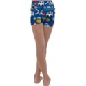 Seamless-pattern-vector-rescue-team-cartoon Kids  Lightweight Velour Yoga Shorts View4