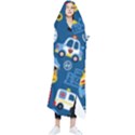 Seamless-pattern-vector-rescue-team-cartoon Wearable Blanket View1