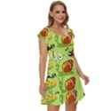 Little-animals-cartoon Short Sleeve Tiered Mini Dress View3