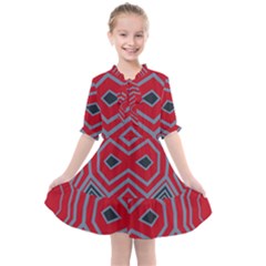 Abstract Pattern Geometric Backgrounds  Kids  All Frills Chiffon Dress by Eskimos