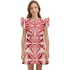 Abstract Pattern Geometric Backgrounds  Kids  Winged Sleeve Dress by Eskimos