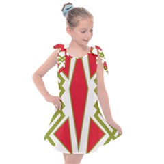 Abstract Pattern Geometric Backgrounds Kids  Tie Up Tunic Dress by Eskimos