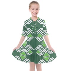 Abstract Pattern Geometric Backgrounds  Kids  All Frills Chiffon Dress by Eskimos