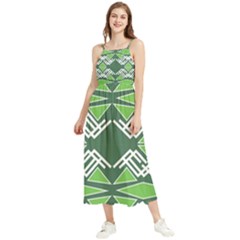 Abstract Pattern Geometric Backgrounds  Boho Sleeveless Summer Dress by Eskimos