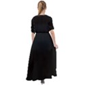 Black plain Waist Tie Boho Maxi Dress View2