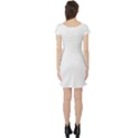 White plain Short Sleeve Skater Dress View2