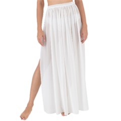 White Plain Maxi Chiffon Tie-up Sarong by FunDressesShop