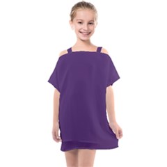 Purple Plain Kids  One Piece Chiffon Dress by FunDressesShop