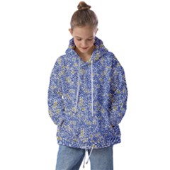 Uruguay Flag Motif Pattern Kids  Oversized Hoodie by dflcprintsclothing