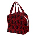 Halloween Goth Cat Pattern in Blood Red Boxy Hand Bag View2