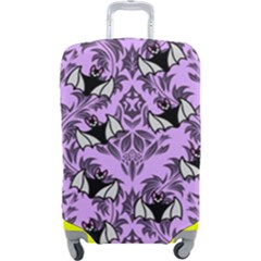 Purple Bats Luggage Cover (large) by NerdySparkleGoth