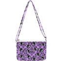 Purple Bats Double Gusset Crossbody Bag View2