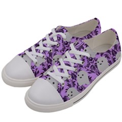 Purple Ghosts Men s Low Top Canvas Sneakers by NerdySparkleGoth