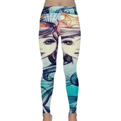 Beautifull Ariel Little Mermaid  Painting Classic Yoga Leggings by artworkshop