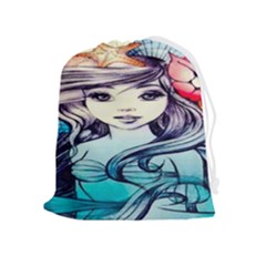 Beautifull Ariel Little Mermaid  Painting Drawstring Pouch (xl) by artworkshop