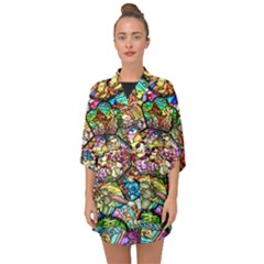 Character Disney Stained Half Sleeve Chiffon Kimono by artworkshop