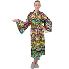 Character Disney Stained Maxi Velour Kimono by artworkshop