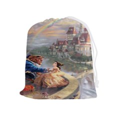 Beauty And The Beast Castle Drawstring Pouch (xl) by artworkshop