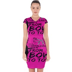 Bow To Toe Cheer Capsleeve Drawstring Dress  by artworkshop