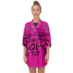 Bow To Toe Cheer Half Sleeve Chiffon Kimono by artworkshop