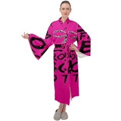 Bow To Toe Cheer Maxi Velour Kimono by artworkshop