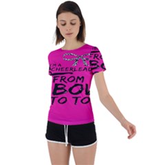 Bow To Toe Cheer Back Circle Cutout Sports Tee by artworkshop