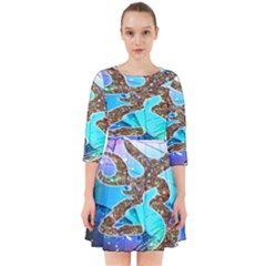 Browning Deer Glitter Galaxy Smock Dress by artworkshop