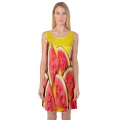 Watermelon Sleeveless Satin Nightdress by artworkshop