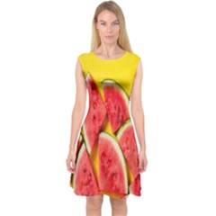 Watermelon Capsleeve Midi Dress by artworkshop