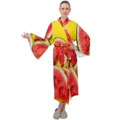 Watermelon Maxi Velour Kimono by artworkshop