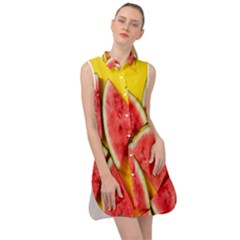 Watermelon Sleeveless Shirt Dress by artworkshop