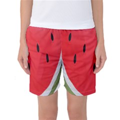 Watermelon Pillow Fluffy Women s Basketball Shorts by artworkshop