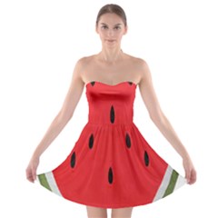 Watermelon Pillow Fluffy Strapless Bra Top Dress by artworkshop