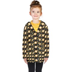 Flowers Pattern Kids  Double Breasted Button Coat by Sparkle