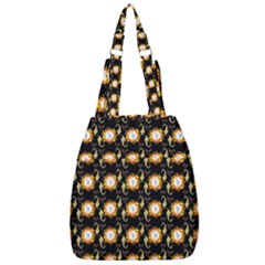 Flowers Pattern Center Zip Backpack by Sparkle