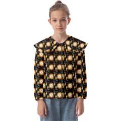 Flowers Pattern Kids  Peter Pan Collar Blouse by Sparkle