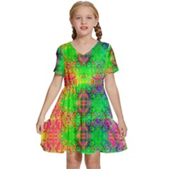 Higher Love Kids  Short Sleeve Tiered Mini Dress by Thespacecampers