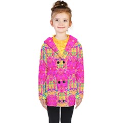 Kaleidoscopic Fun Kids  Double Breasted Button Coat by Thespacecampers