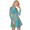 Watercolor Thoughts Long Sleeve Velour Longline Dress View3