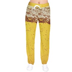 Beer-bubbles-jeremy-hudson Women Velvet Drawstring Pants by nate14shop