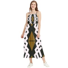 Abstract Pattern Geometric Backgrounds  Boho Sleeveless Summer Dress by Eskimos