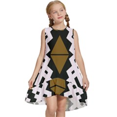 Abstract Pattern Geometric Backgrounds  Kids  Frill Swing Dress by Eskimos