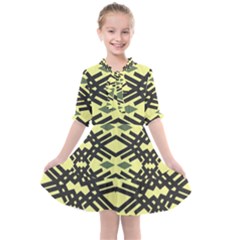 Abstract Pattern Geometric Backgrounds Kids  All Frills Chiffon Dress by Eskimos